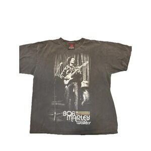 Vintage Bob Marley And The Wallers Faded Black SS T Shirt Size Large